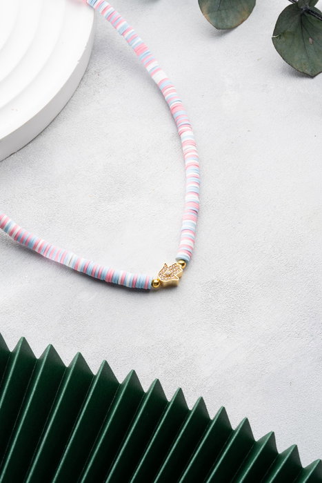 Heliophilia Silver Collar KL-0877 Multicolor con Colgante de Metal Heliophilia Silver Collar KL-0877 Multicolor con Colgante de Metal